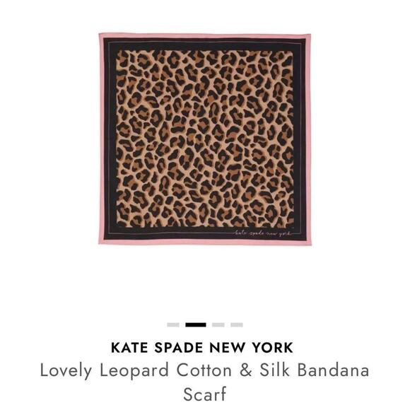 Kate Spade Lovely Leopard Cotton-silk Bandana - Picture 2 of 3